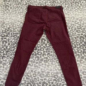 AG Abbey burgundy slim size 32